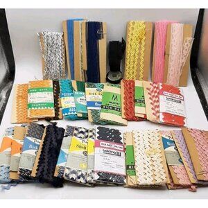 Vintage Rick Rack Over 55 Total Yds 30 Packs Color Sewing Trim Lace New Open Pac